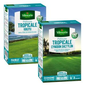 Pelouse Tropicale - Kikuyu - 500 g + Cynodon Dactylon - 500 g